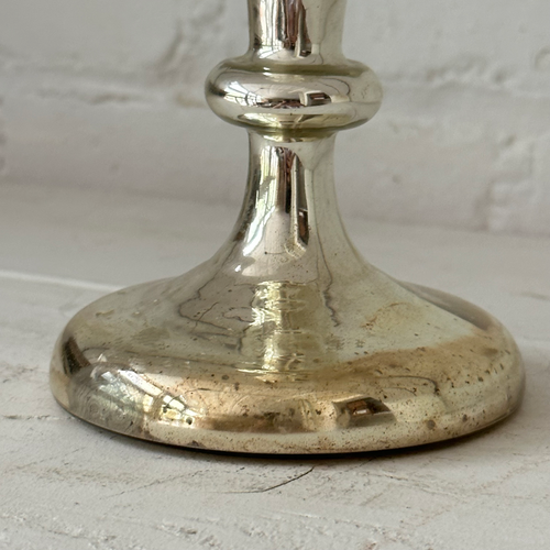 19th Century Mercury Glass Candlestick Holder (#MG01)