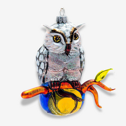 Owl On Moon Ornament