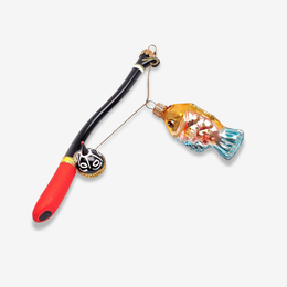 Fishing Rod With Fish Fish Ornament