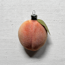 Nostalgic Peach with Leaf  Ornament