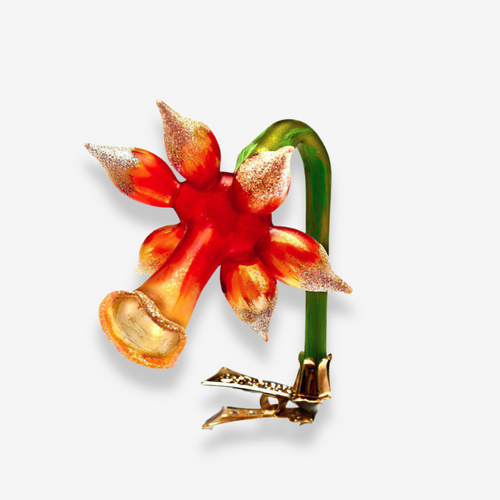 Orange Daffodil Clip-On Ornament