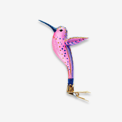 Purple & Blue Clip-On Hummingbird Ornament