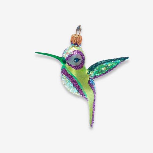 Purple & Green Hummingbird Ornament