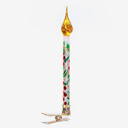 Holly Candle Clip-on Ornament