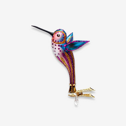 Purple & Blue Clip-On Hummingbird Ornament