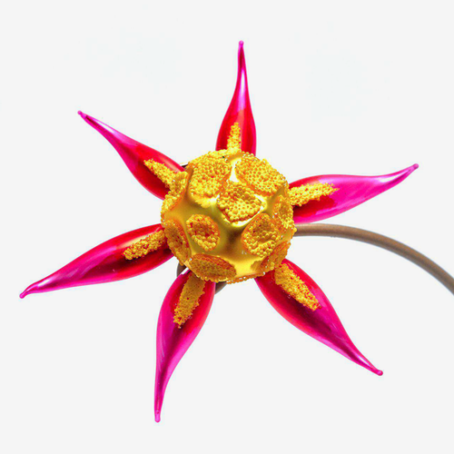 Yellow & Pink Clip-on Flower Ornament