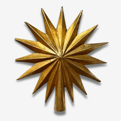 16 Point Star Tree Topper in Antique Gold