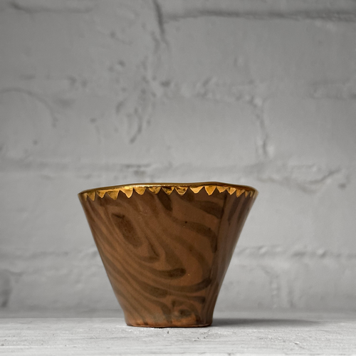 Small Cup with Woodgrain Design (BC218)