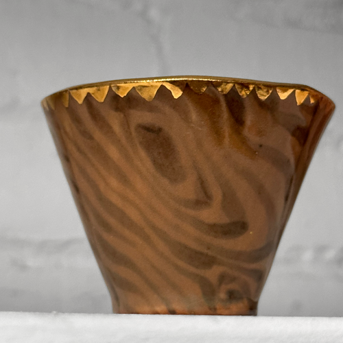 Small Cup with Woodgrain Design (BC218)