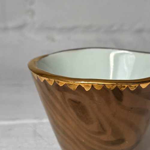 Small Cup with Woodgrain Design (BC218)