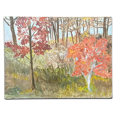 20th-century USA Landscape Painting "End of Autumn" by Clementine Collum