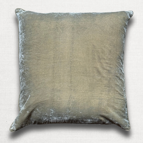 Plain Silk Velvet Cushion in Powder Blue