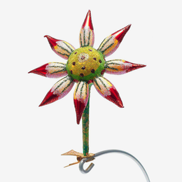 Yellow & Red Flower Clip-on Ornament