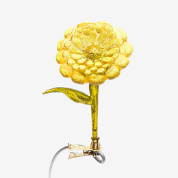 Yellow Gerber Daisy Flower Clip-on Ornament