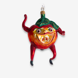 Apple with Arms and Legs Ornament