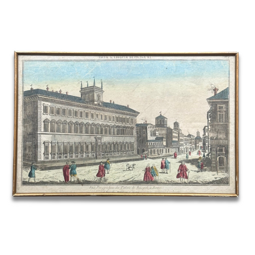 Set of 4 Framed 18th-century French "Vue d'Optique" Prints