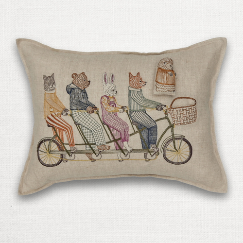 Tandem Bike Pocket Pillow