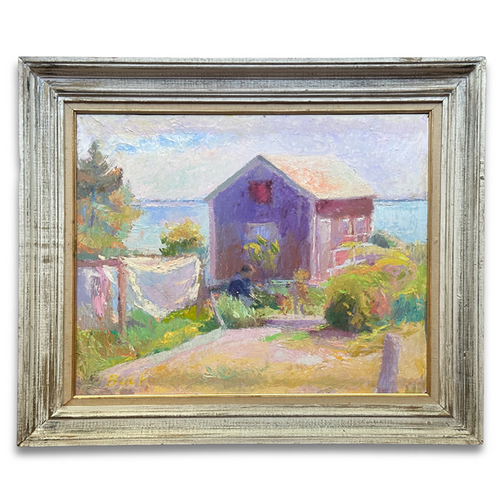 Cape School of Art Framed 20th-century "Laundry" Landscape Painting