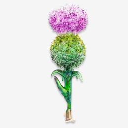 Purple Thistle Clip-on Ornament