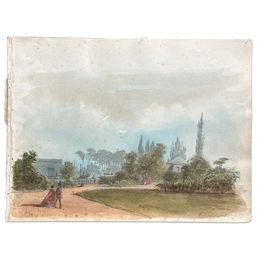 19th Century French Watercolor Painting by Alphonse Baril (1)