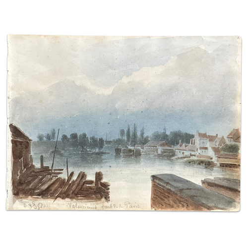 19th Century French Watercolor Painting by Alphonse Baril (10)