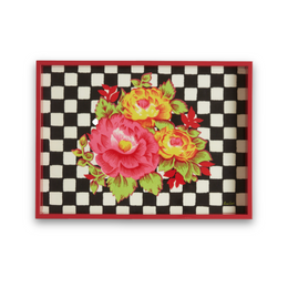 Square Tiger Big Check Lacquered Tray