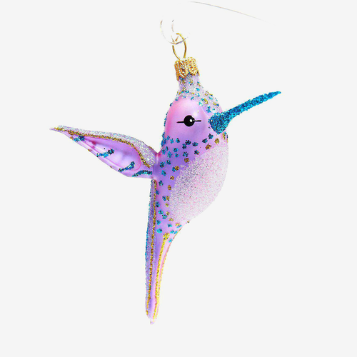 Purple Hummingbird Ornament