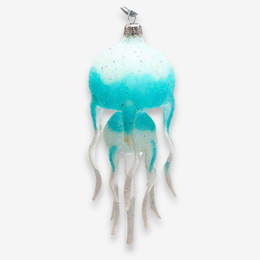 White & Blue Jellyfish Ornament