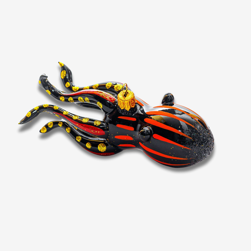 Black & Red Squid Ornament