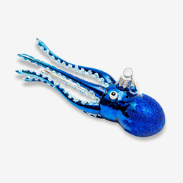 Blue Squid Ornament