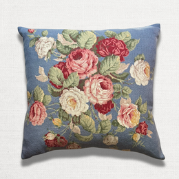 19th Century Custom Vintage Floral Pillow (#15)