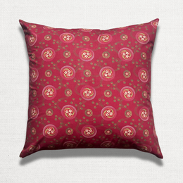 Custom Décors Barbares "Aurel Rose" Pillow with Vintage African Indigo Backing (#51)