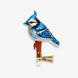 Blue Jay Clip-on Bird Ornament