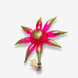 Pink & Green Flower Clip-On Ornament