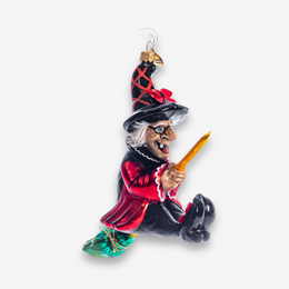 Witch On Broomstick Ornament