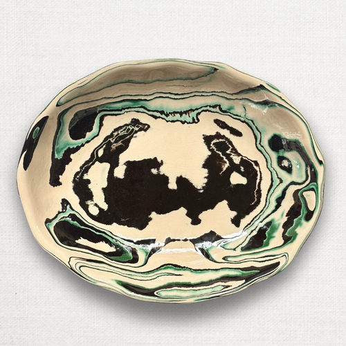 Marbled Deep Platter Dish in Glaciar (GL #1117)