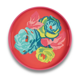 Round Nizam Flower Geranium Lacquered Tray