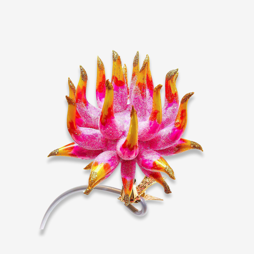 Yellow & Pink Clip-on Flower Ornament