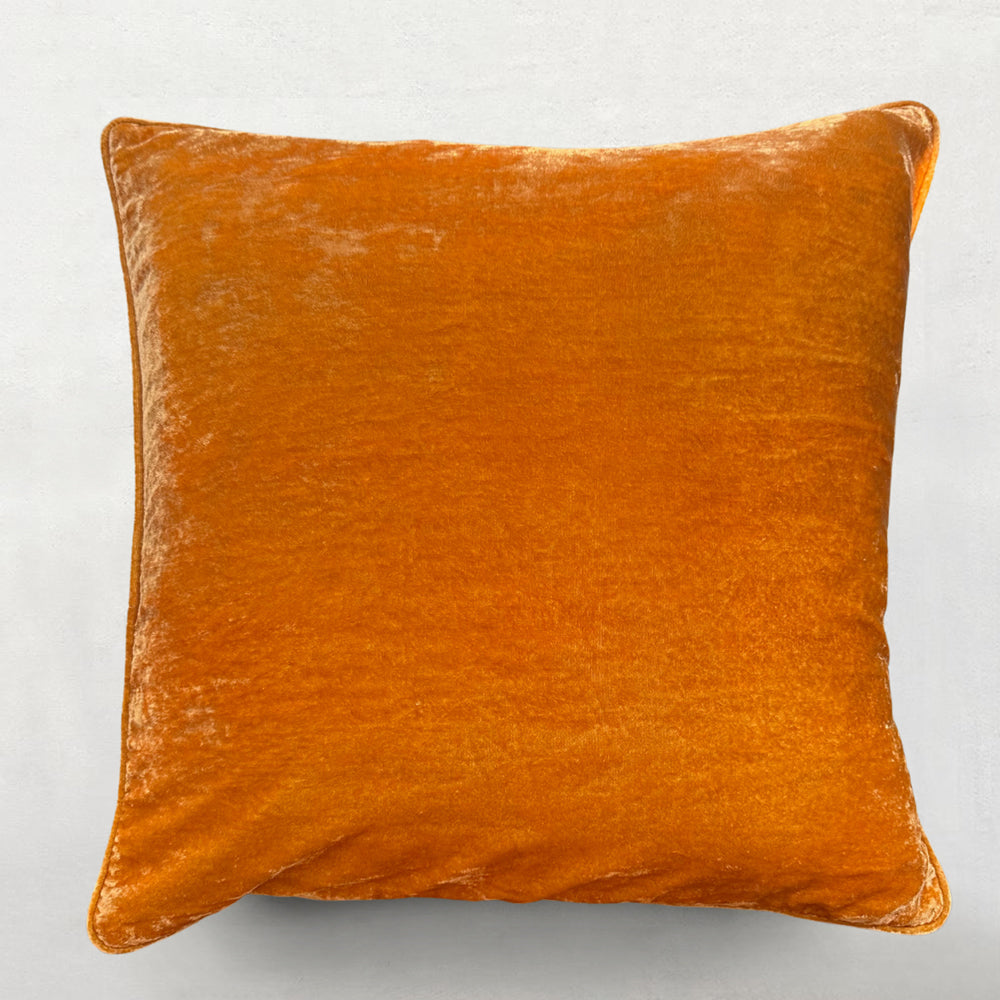 Les-Ottomans shell-print silk velvet cushion - Black
