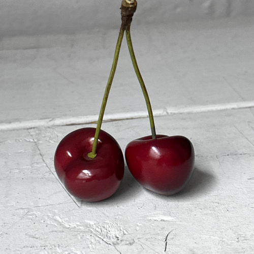 Three Porcelain Cherries