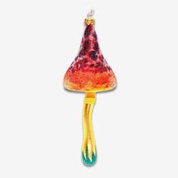 Orange & Yellow Long Top Mushroom Ornament