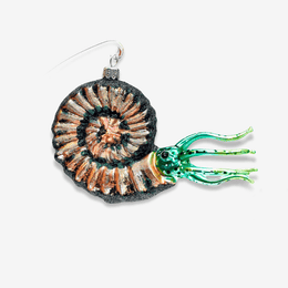 Black & Pink Ammonite Ornament