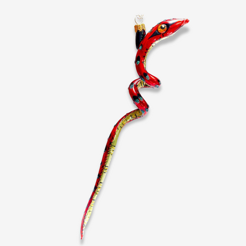 Yellow & Red Snake Ornament