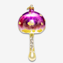 Yellow & Purple Mushroom Ornament