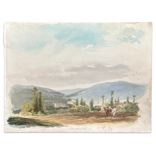 19th Century French Watercolor Painting by Alphonse Baril (83)