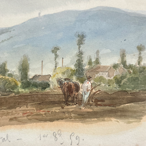 19th Century French Watercolor Painting by Alphonse Baril (83)