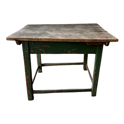 Antique Primitive One-Drawer Painted Table