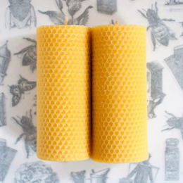 Set of 2 Apis Cera Ambroise Beeswax Candles