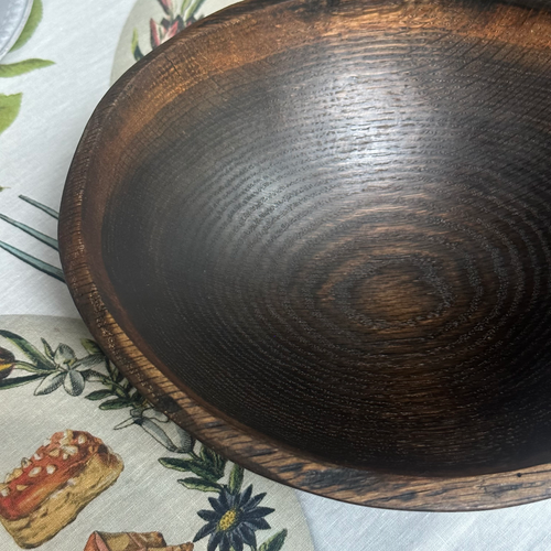 Spencer Peterman Live Edge Black Ebonized 10" Oval Bowl (# 01)