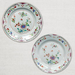 Pair of 18th Century Chinese Export Plates